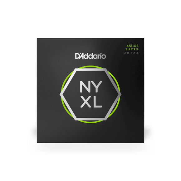 D'Addario – NYXL 45-105, Light Top / Med Bottom, Long Scale Bass Strings, NYXL45105