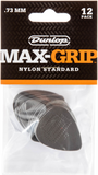 Dunlop – Nylon Max Grip Light Grey 0.73, 12 pcs. Pick Pack