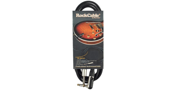 RockCable Instrument Cable - angled/straight, 3 m / 9.8 ft. - Black